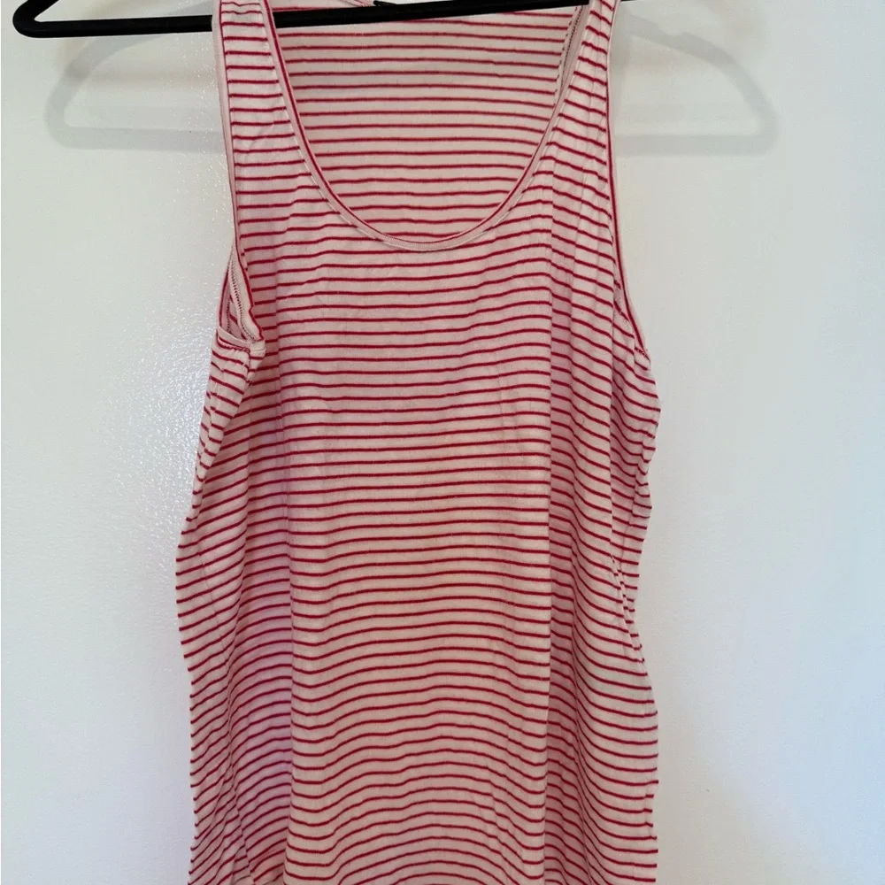 Zara red and white Striped Sleeveless Top - Picture 2 of 7